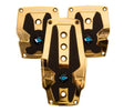 NRG Aluminum Sport Pedal M/T - Chrome Gold w/Black Rubber Inserts NRG Pedal Covers  AXOPROS