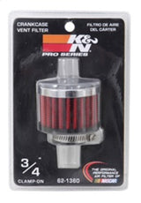 K&N 3/4 inch ID 2 inch OD 1.5 inch H Clamp On Crankcase Vent Filter K&N Engineering Air Filters - Universal Fit  AXOPROS