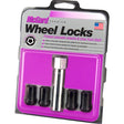 McGard Wheel Lock Nut Set - 4pk. (Tuner / Cone Seat) M12X1.5 / 13/16 Hex / 1.24in. Length - Black McGard Lug Nuts  AXOPROS