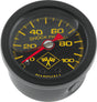 Bikers Choice 0-100 PSI Oil Pressure Gauge Black Face Black Bezel Liquid Filled Universal Custom Bikers Choice Gauges  AXOPROS