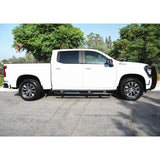 Westin 2019 Chevrolet Silverado/Sierra 1500 Crew Cab Non LD PRO TRAXX 4 Oval Nerf Step Bars - Black Westin Nerf Bars  AXOPROS