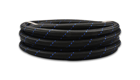 Vibrant -4 AN Two-Tone Black/Blue Nylon Braided Flex Hose (5 foot roll) Vibrant Hoses  AXOPROS