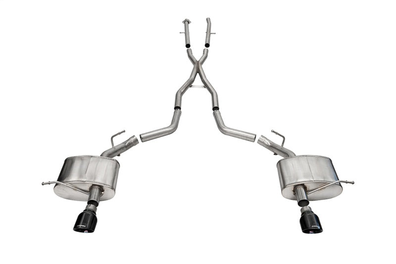 Corsa 2011-2025 Dodge Durango Xtreme 2.5in Cat-Back Dual Rear Exit w/ Single 4.5in Black PVD Tips CORSA Performance Catback  AXOPROS