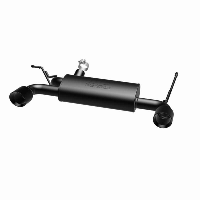 MagnaFlow 07-17 Jeep Wrangler JK 3.8/3.6L Dual Split Rear Exit Black Axle-Back Exhaust - AXOPROS Magnaflow Axle Back  