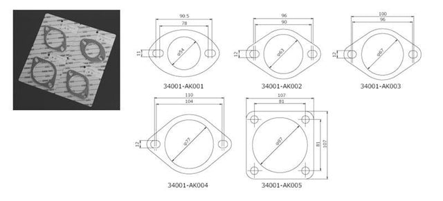 HKS Gasket 75mm Universal EX (2pcs) HKS Exhaust Gaskets  AXOPROS