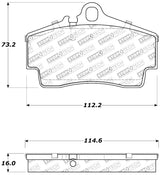 StopTech Performance 97-04 Porsche Boxster / 00-08 Boxster S / 98-08 911 Rear Brake Pads Stoptech Brake Pads - Performance  AXOPROS
