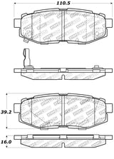 StopTech Performance 06-10 Subaru Legacy Sedan/Outback/13 BRZ / 13 Scion FR-S Rear Brake Pads Stoptech Brake Pads - Performance  AXOPROS