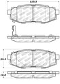 StopTech Performance 06-10 Subaru Legacy Sedan/Outback/13 BRZ / 13 Scion FR-S Rear Brake Pads Stoptech Brake Pads - Performance  AXOPROS