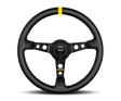Momo MOD07 Steering Wheel 350 mm -  Black Leather/Black Spokes/1 Stripe MOMO Steering Wheels  AXOPROS