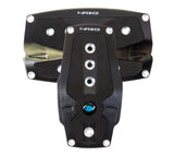 NRG Brushed Aluminum Sport Pedal A/T - Black w/Black Rubber Inserts NRG Pedal Covers  AXOPROS