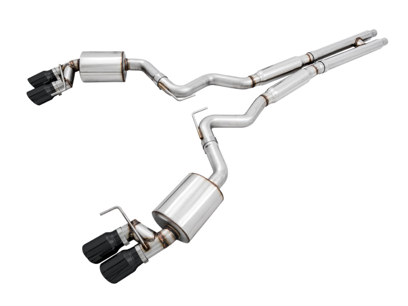 AWE Tuning 2018+ Ford Mustang GT (S550) Cat-back Exhaust - Touring Edition (Quad Diamond Black Tips) AWE Tuning Catback  AXOPROS