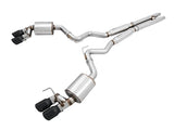 AWE Tuning 2018+ Ford Mustang GT (S550) Cat-back Exhaust - Touring Edition (Quad Diamond Black Tips) AWE Tuning Catback  AXOPROS