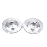 Power Stop 05-18 Chevrolet Silverado 1500 Front Evolution Drilled & Slotted Rotors - Pair PowerStop Brake Rotors - Slot & Drilled  AXOPROS