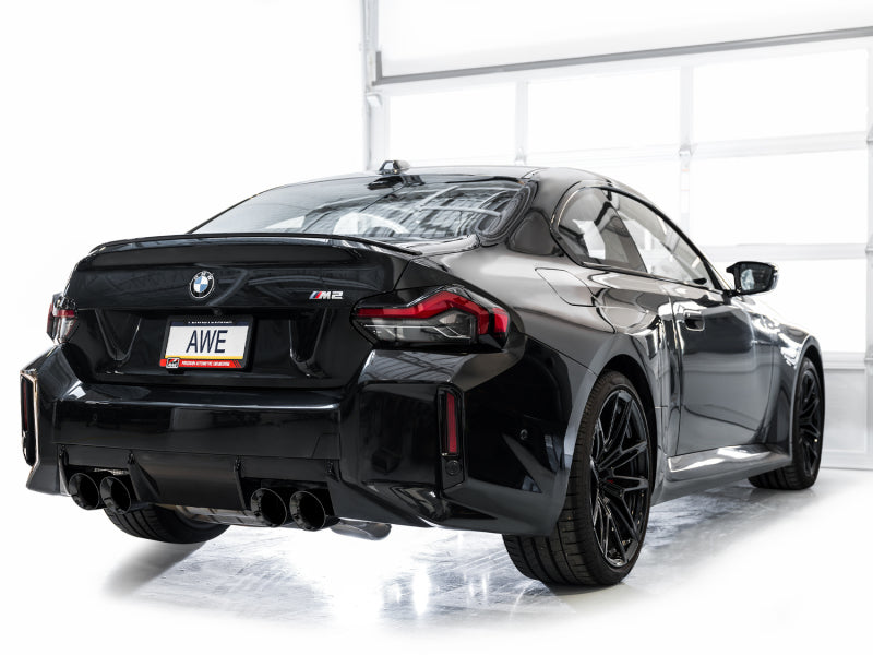 AWE Tuning 23-24 BMW G87 M2 Track Edition Exhaust - Diamond Black Tips AWE Tuning Catback  AXOPROS