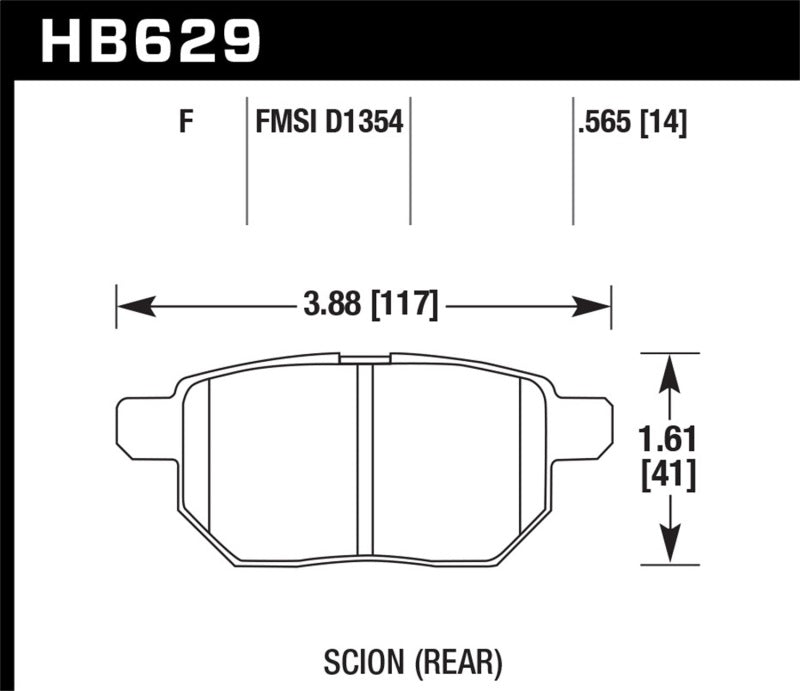 Hawk 08-15 Scion xB HPS 5.0 Rear Brake Pads Hawk Performance Brake Pads - Performance  AXOPROS