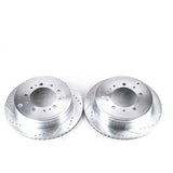 Power Stop 13-21 Toyota Land Cruiser Rear Evolution Drilled & Slotted Rotors - Pair PowerStop Brake Rotors - Slot & Drilled  AXOPROS