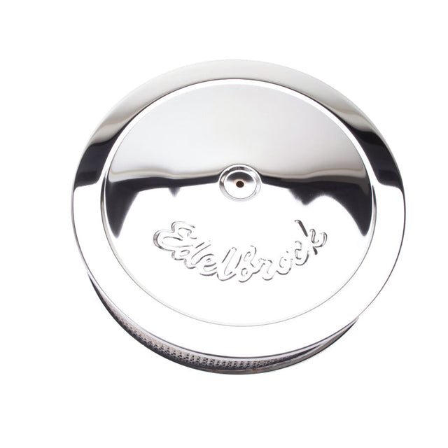 Edelbrock Air Cleaner Pro-Flo Series Round Steel Top Paper Element 14In Dia X 3 75In Dropped Base Edelbrock Air Filters - Universal Fit  AXOPROS