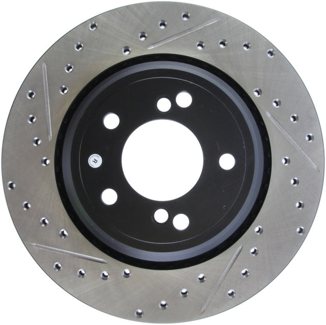 StopTech 00-03 BMW M5 (E39) Slotted & Drilled Right Rear Rotor Stoptech Brake Rotors - Slot & Drilled  AXOPROS