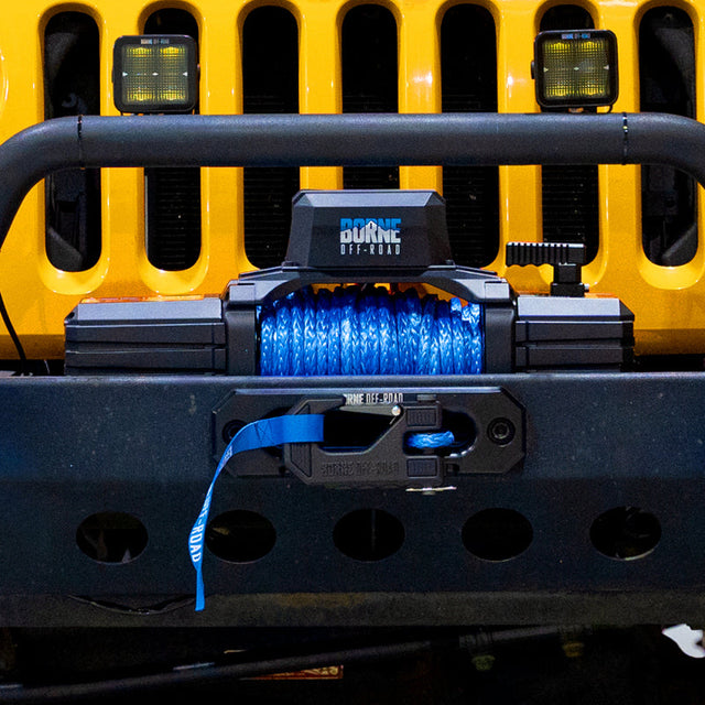Borne Off-Road 12K Winch - Blue Synthetic Rope Borne Off-Road Winches  AXOPROS