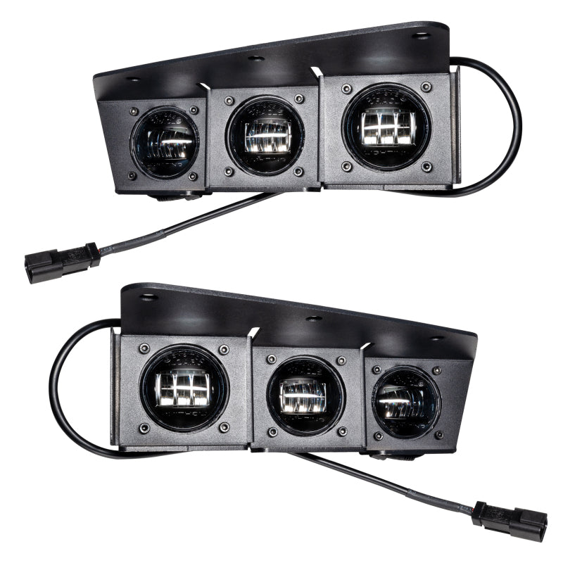 ORACLE Lighting 21-22 Ford Bronco Triple LED Fog Light Kit for Steel Bumper - White ORACLE Lighting Fog Lights  AXOPROS