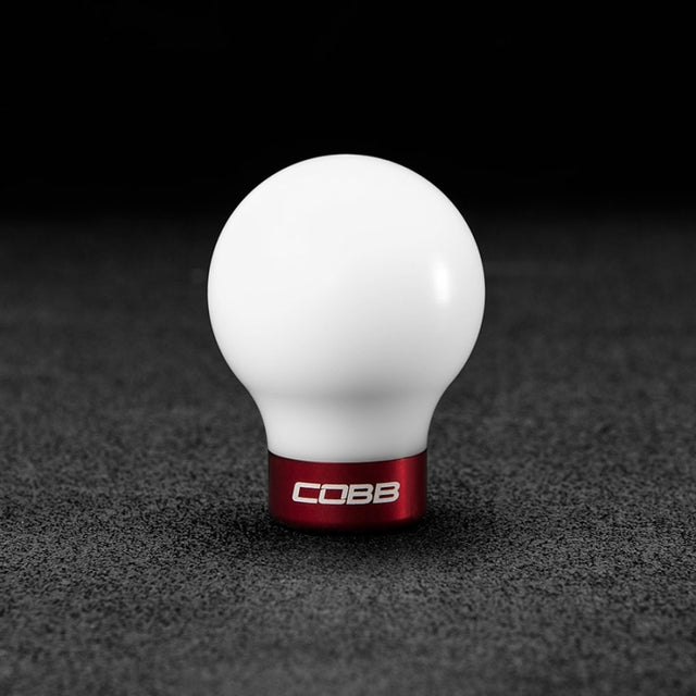 Cobb Subaru 6-Speed COBB Shift Knob - White w/Race Red Collar (Non-Weighted) COBB Shift Knobs  AXOPROS