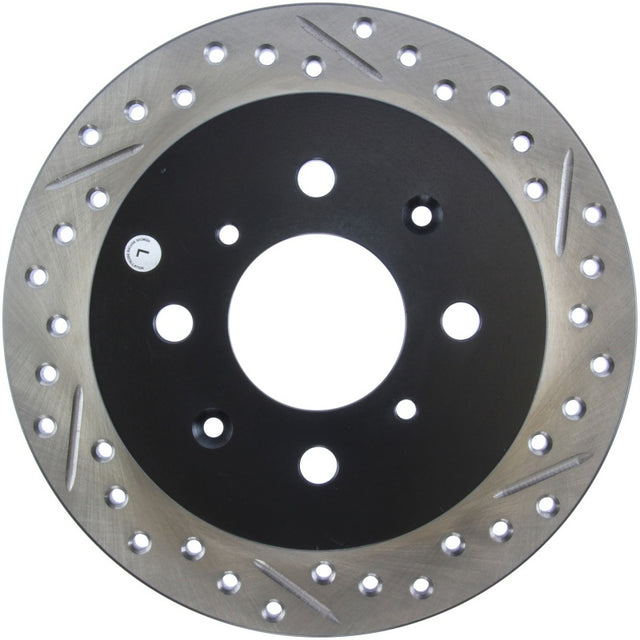 StopTech 90-96 Acura Integra / 97-01 Integra (Exc. Type R) Slotted & Drilled Left Rear Rotor Stoptech Brake Rotors - Slot & Drilled  AXOPROS