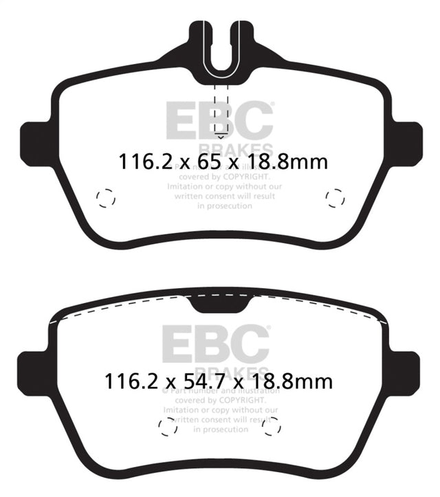 EBC 14+ Mercedes-Benz S550 4.7 Twin Turbo Redstuff Rear Brake Pads EBC Brake Pads - Performance  AXOPROS