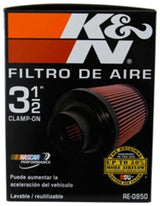 K&N Universal Rubber Filter 3 1/2inch ID FLG / 6inch Base / 4-5/8inch Top / 6inch Height K&N Engineering Air Filters - Universal Fit  AXOPROS