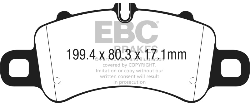 EBC 17-18 Porsche 718 Boxster 2.5L Redstuff Front Brake Pads EBC Brake Pads - Performance  AXOPROS