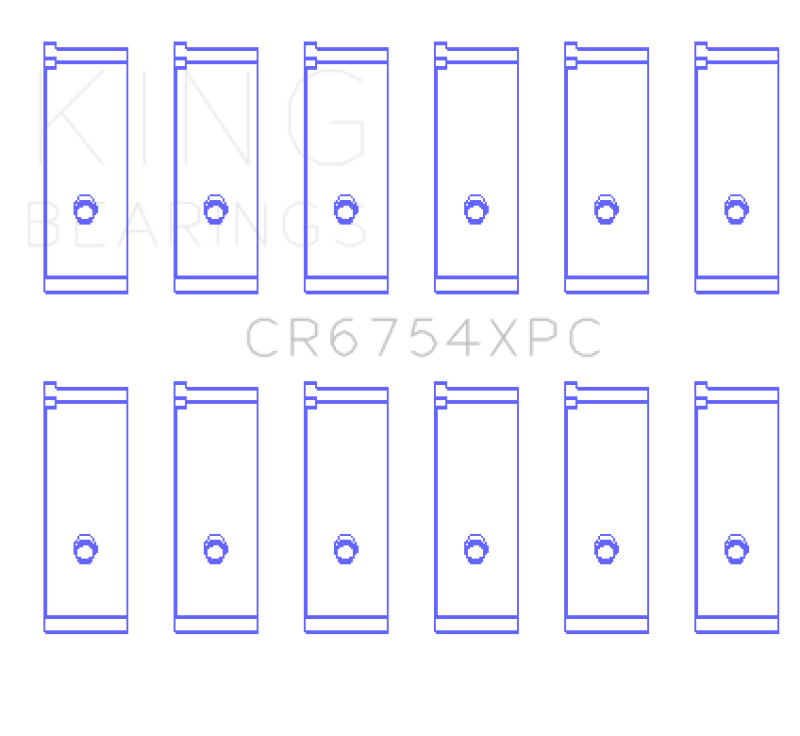 King Toyota2JZGE/2JZGTE 3.0L pMaxKote Performance Rod Bearing Set - Size STDX King Engine Bearings Bearings  AXOPROS
