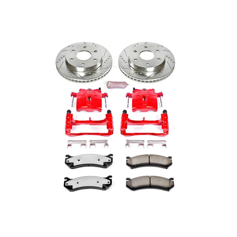 Power Stop 02-06 Cadillac Escalade Front Z36 Truck & Tow Brake Kit w/Calipers PowerStop Brake Kits - Performance D&S  AXOPROS