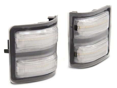 Raxiom Raxiom 11-16 Ford F-250/F-350 Super Duty Axial Series LED Switchback Side Mirror Marker Lamps- Clear Sidemarkers & Indicators aftermarket performance part