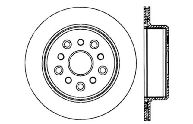 StopTech 93-98 Toyota Supra Turbo Drilled Right Rear Rotor Stoptech Brake Rotors - Drilled  AXOPROS