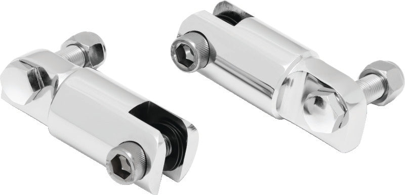 Kuryakyn 2-1/4in Stirrup Heel Rest Extenders Chrome Kuryakyn Footpegs  AXOPROS