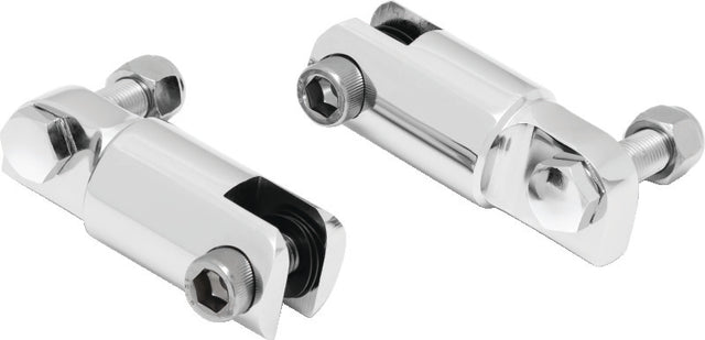 Kuryakyn 2-1/4in Stirrup Heel Rest Extenders Chrome Kuryakyn Footpegs  AXOPROS