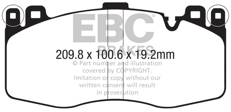 EBC 15-19 BMW X5M 4.4TT (F85) Redstuff Front Brake Pads EBC Brake Pads - Performance  AXOPROS