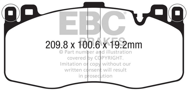EBC 15-19 BMW X5M 4.4TT (F85) Redstuff Front Brake Pads EBC Brake Pads - Performance  AXOPROS