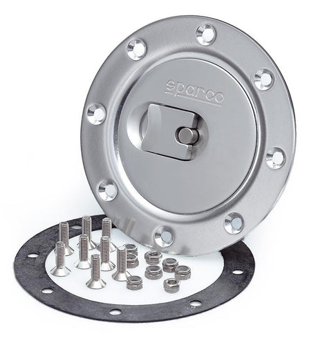 Sparco Fuel Cap Locking Brushed Alum SPARCO Fuel Caps  AXOPROS