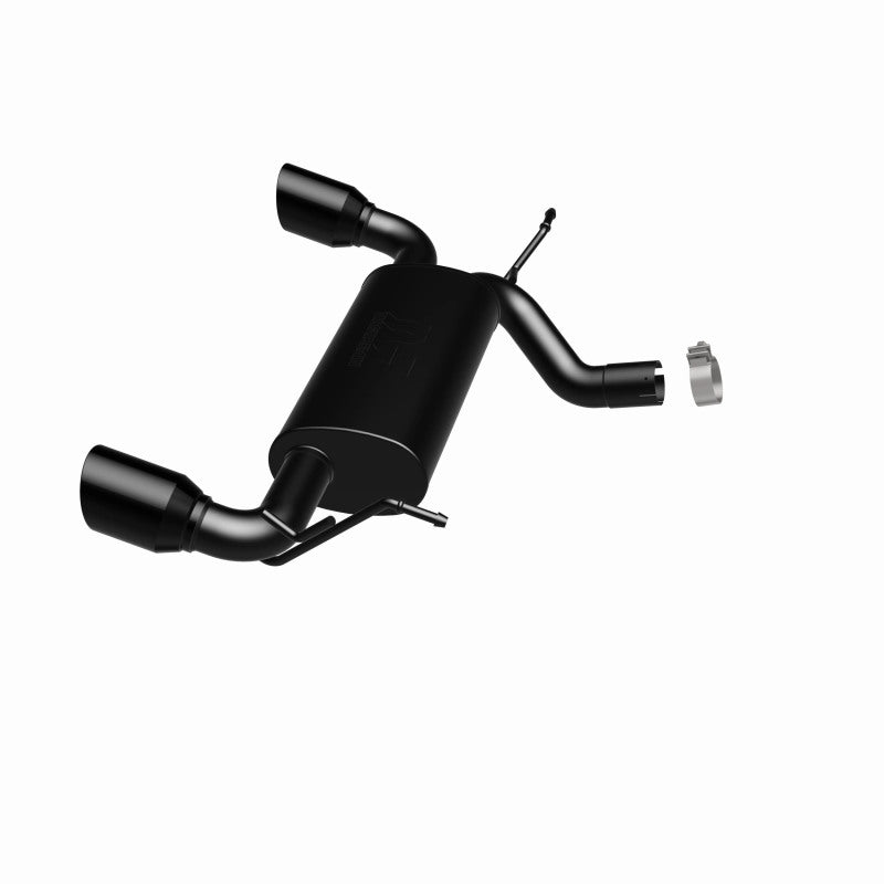 MagnaFlow 07-17 Jeep Wrangler JK 3.8/3.6L Dual Split Rear Exit Black Axle-Back Exhaust - AXOPROS Magnaflow Axle Back  