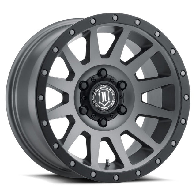 ICON Compression 17x8.5 6x5.5 25mm Offset 5.75in BS 95.1mm Bore Titanium Wheel ICON Wheels - Cast  AXOPROS