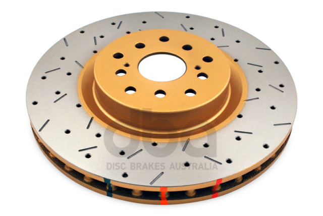 DBA 04-12 Subaru STi/2017 BRZ w/Perf. Pkg. 10 Stud Hole Front Drilled & Slotted 4000 Series Rotor DBA Brake Rotors - Slot & Drilled  AXOPROS