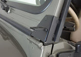 Rampage 1976-1983 Jeep CJ5 Windshield Hinge Light Bracket - Black Rampage Doors  AXOPROS