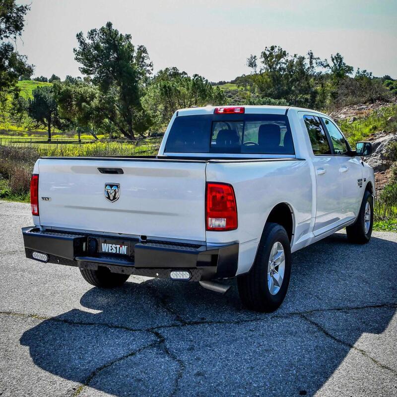 Westin 09-18 Ram 1500 HDX Bandit Rear Bumper - Black Westin Bumpers - Steel  AXOPROS