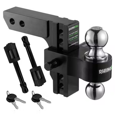 Rhino USA Rhino USA 10In Heavy Duty Drop Hitch - 2.5In (Black) Hitch Racks aftermarket performance part