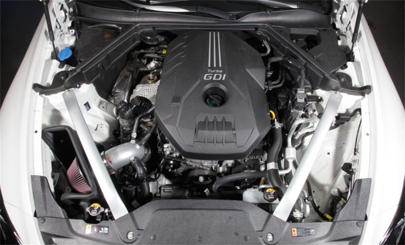 K&N 2018 Kia Stinger L4-2.0L F/I Silver Typhoon Short Ram Intake K&N Engineering Cold Air Intakes  AXOPROS