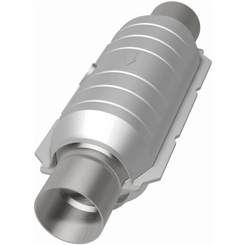 MagnaFlow Conv Univ 2.25in Inlet/Outlet Center/Center Round 11in Body L x 5.125in W x 15in Overall L Magnaflow Catalytic Converter Universal  AXOPROS