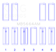 King Nissan QR25DE DOHC 16 Valves Main Bearing Set - Size STD King Engine Bearings Bearings  AXOPROS