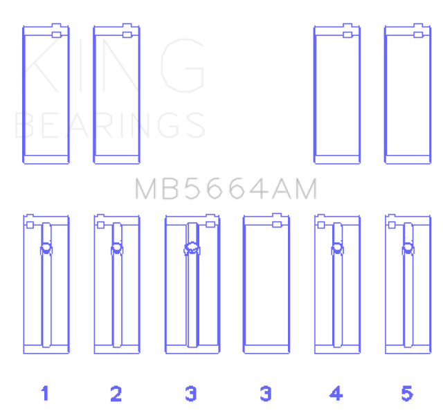 King Nissan QR25DE DOHC 16 Valves Main Bearing Set - Size STD King Engine Bearings Bearings  AXOPROS