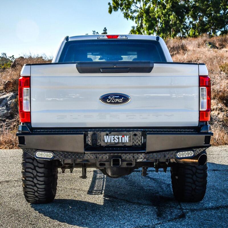 Westin 17-21 Ford F-250/350 HDX Bandit Rear Bumper - Black Westin Bumpers - Steel  AXOPROS