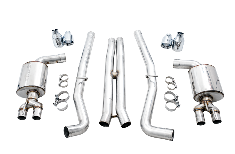 AWE Tuning 2015+ Dodge Challenger 6.4L/6.2L Non-Resonated Touring Edition Exhaust - Use Stock Tips AWE Tuning Catback  AXOPROS